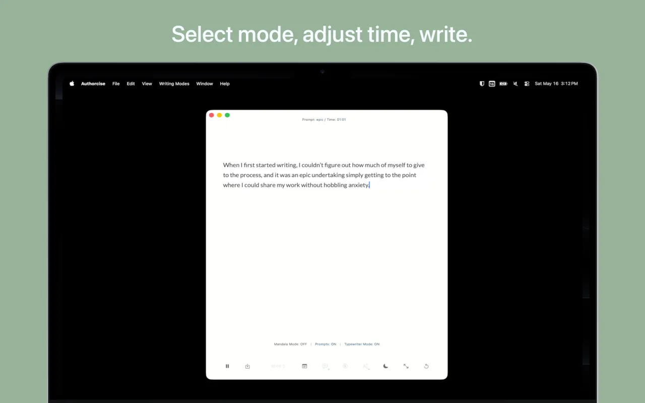 Authorcise screenshot 2
