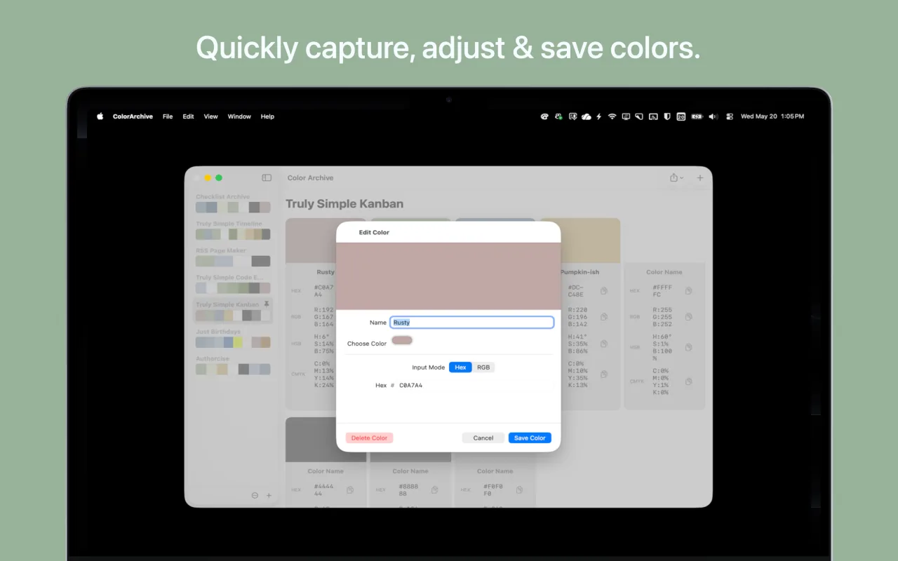 Color Archive macOS screenshot 2