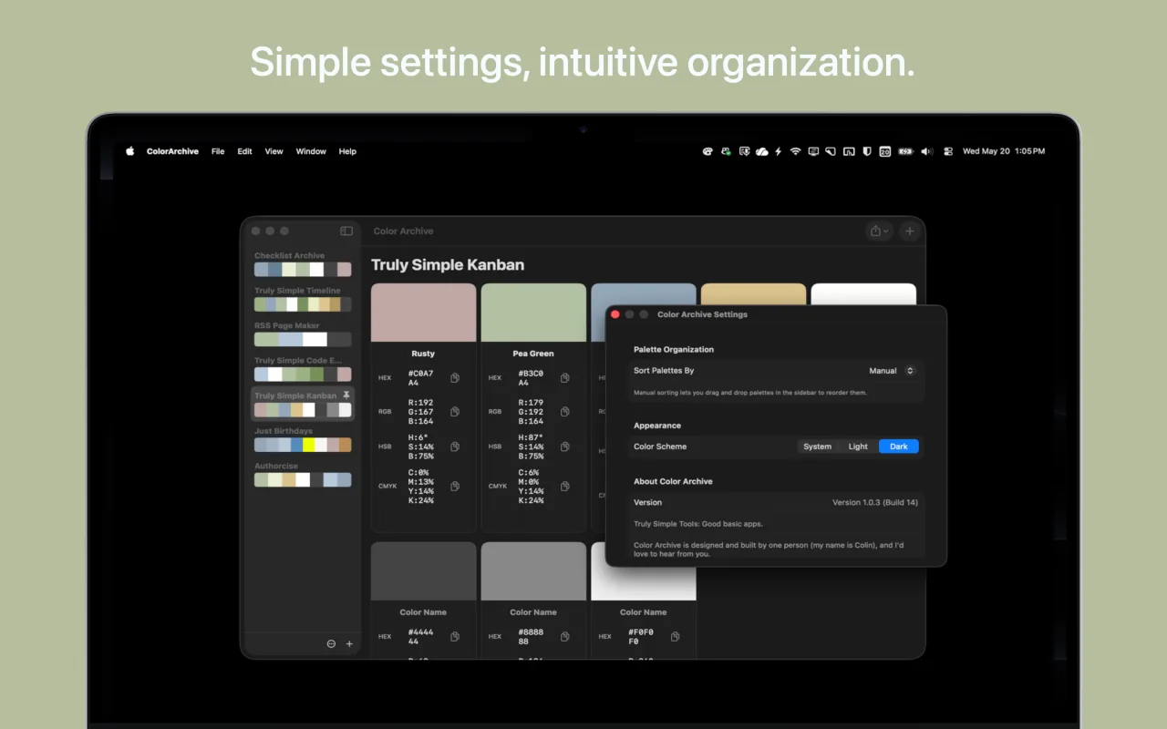 Color Archive macOS screenshot 3