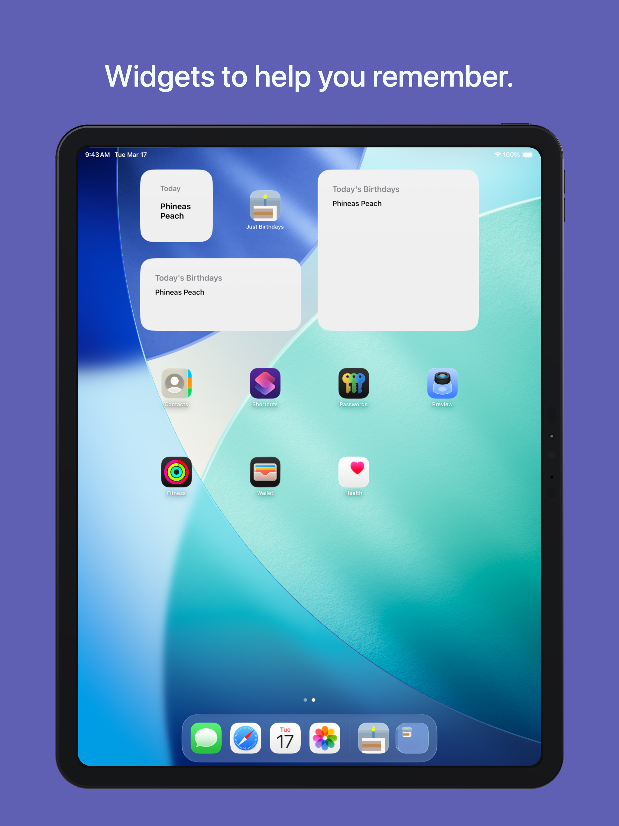 Just Birthdays iPad screenshot 3