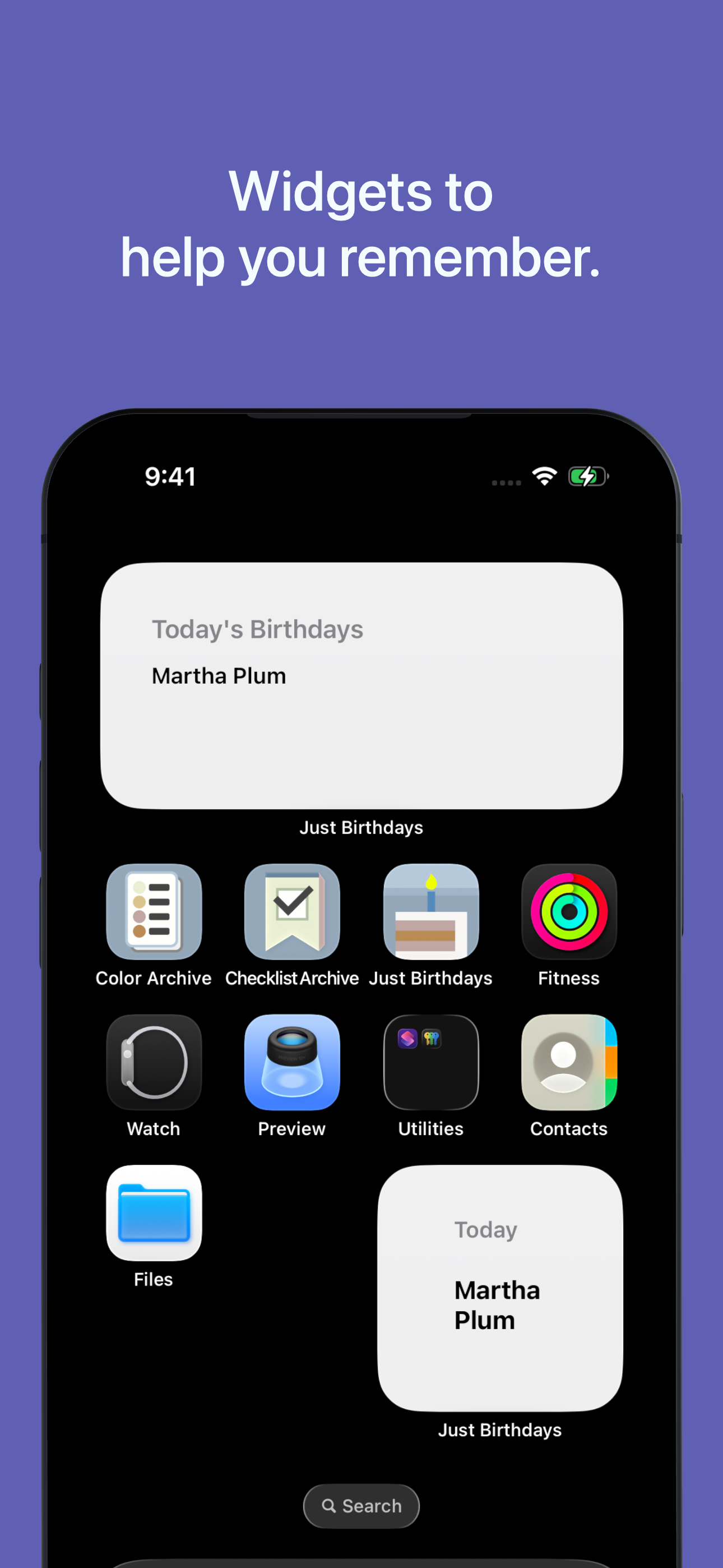 Just Birthdays iOS screenshot 3