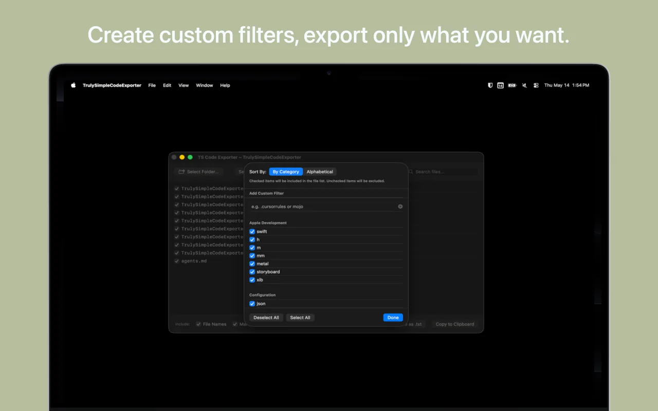 Truly Simple Code Exporter screenshot 3
