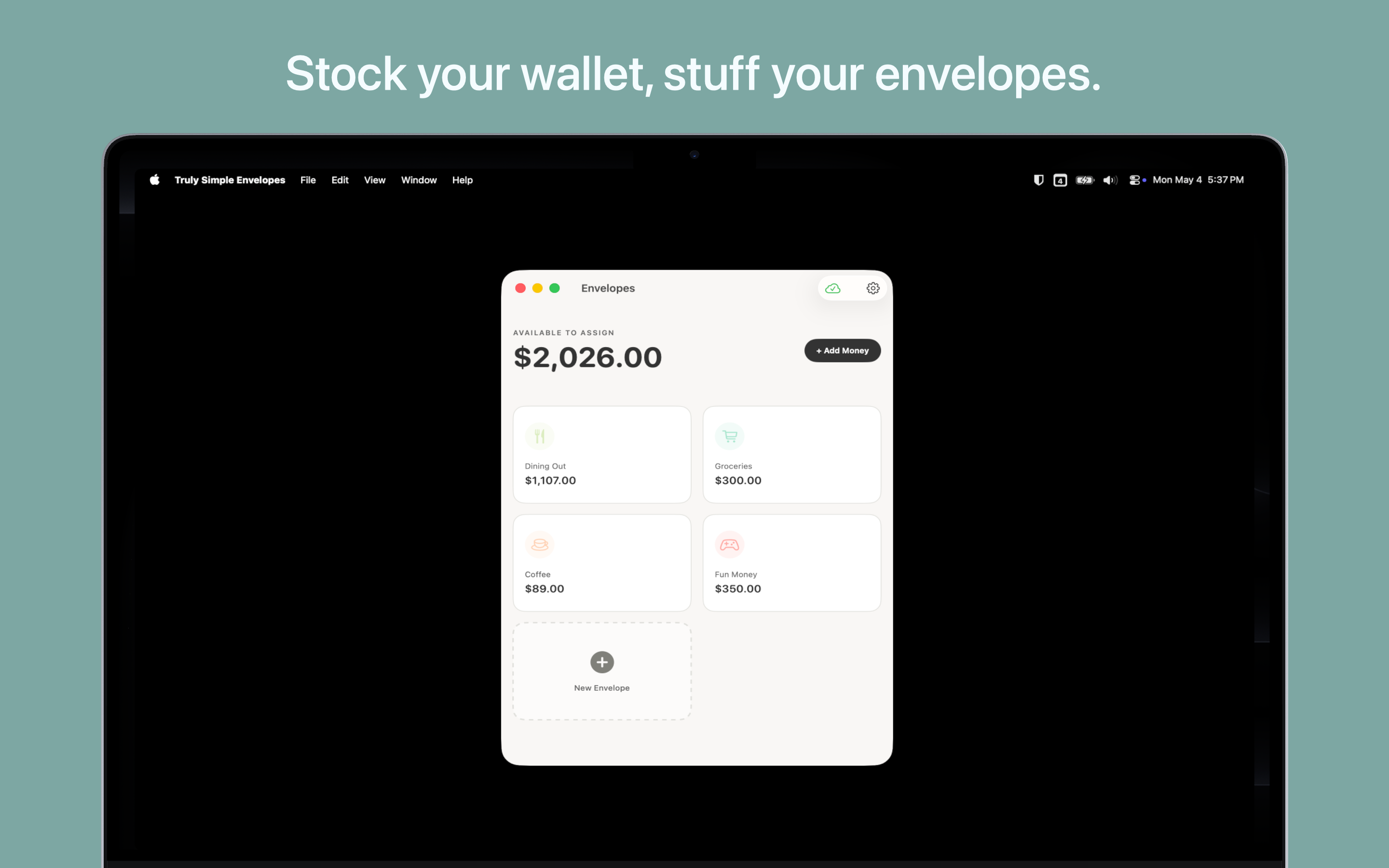 Truly Simple Envelopes MacOS screenshot 1