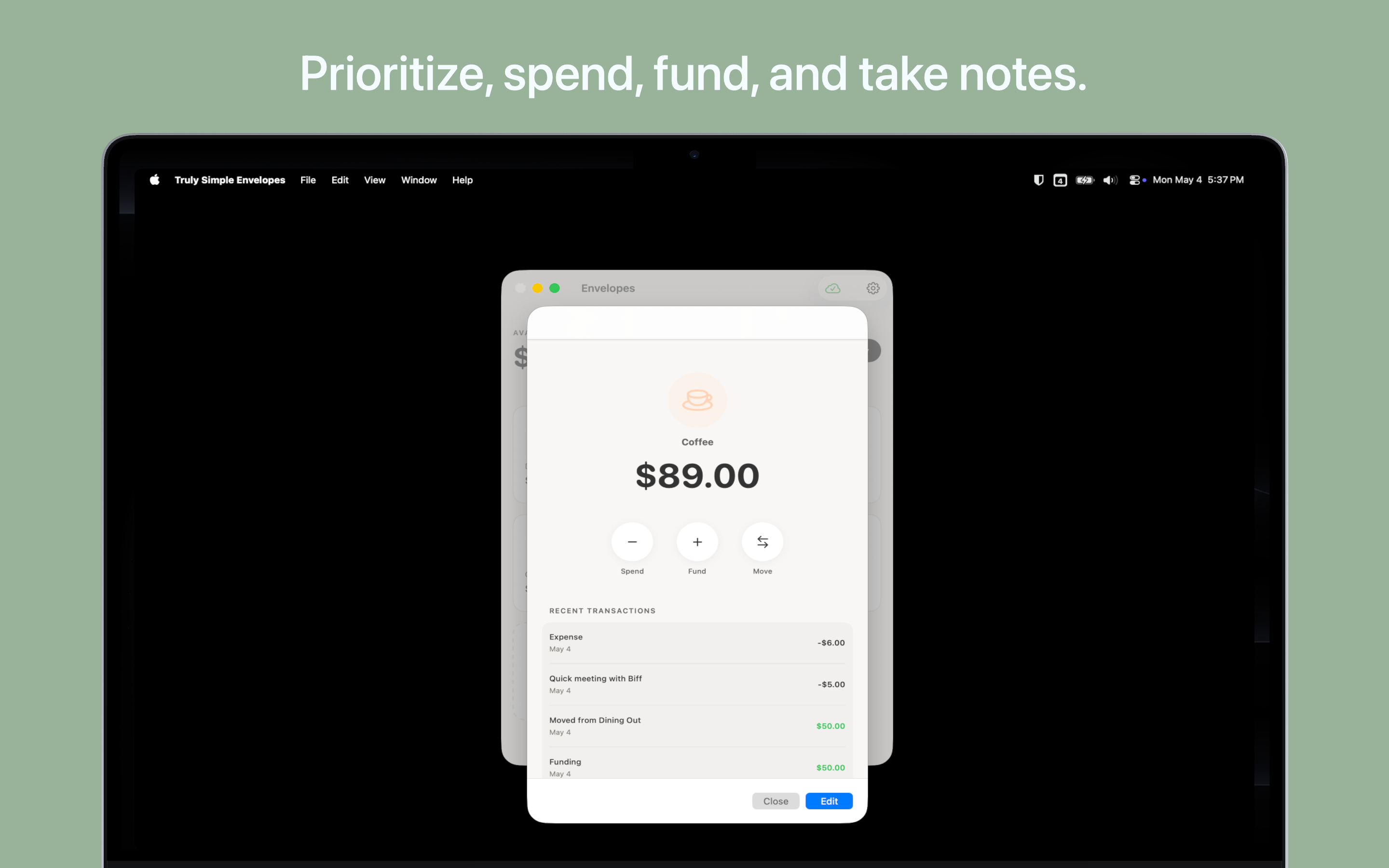 Truly Simple Envelopes MacOS screenshot 2