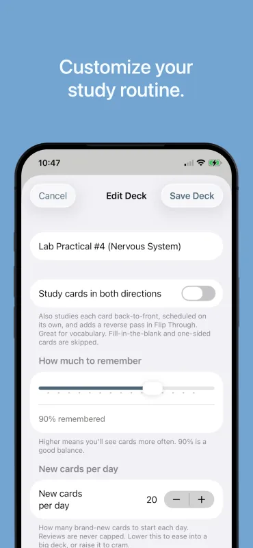 Truly Simple Flashcards iOS screenshot 2