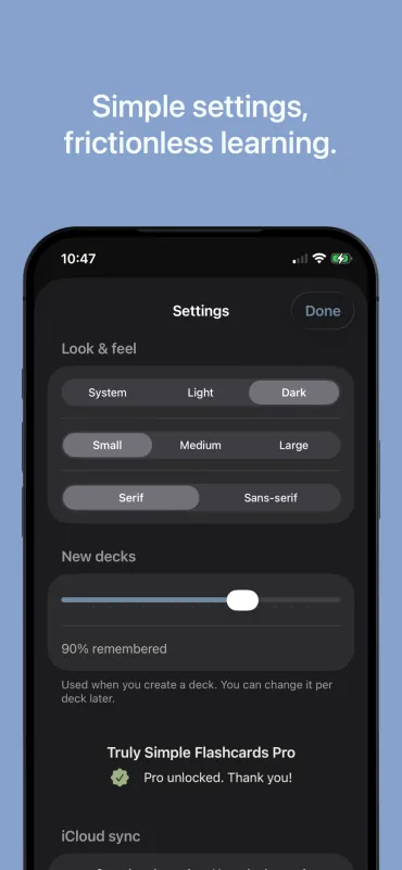Truly Simple Flashcards iOS screenshot 3