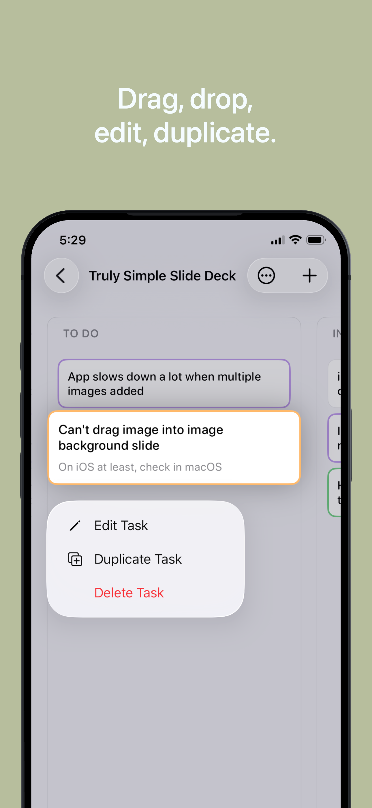 Truly Simple Kanban iOS screenshot 3