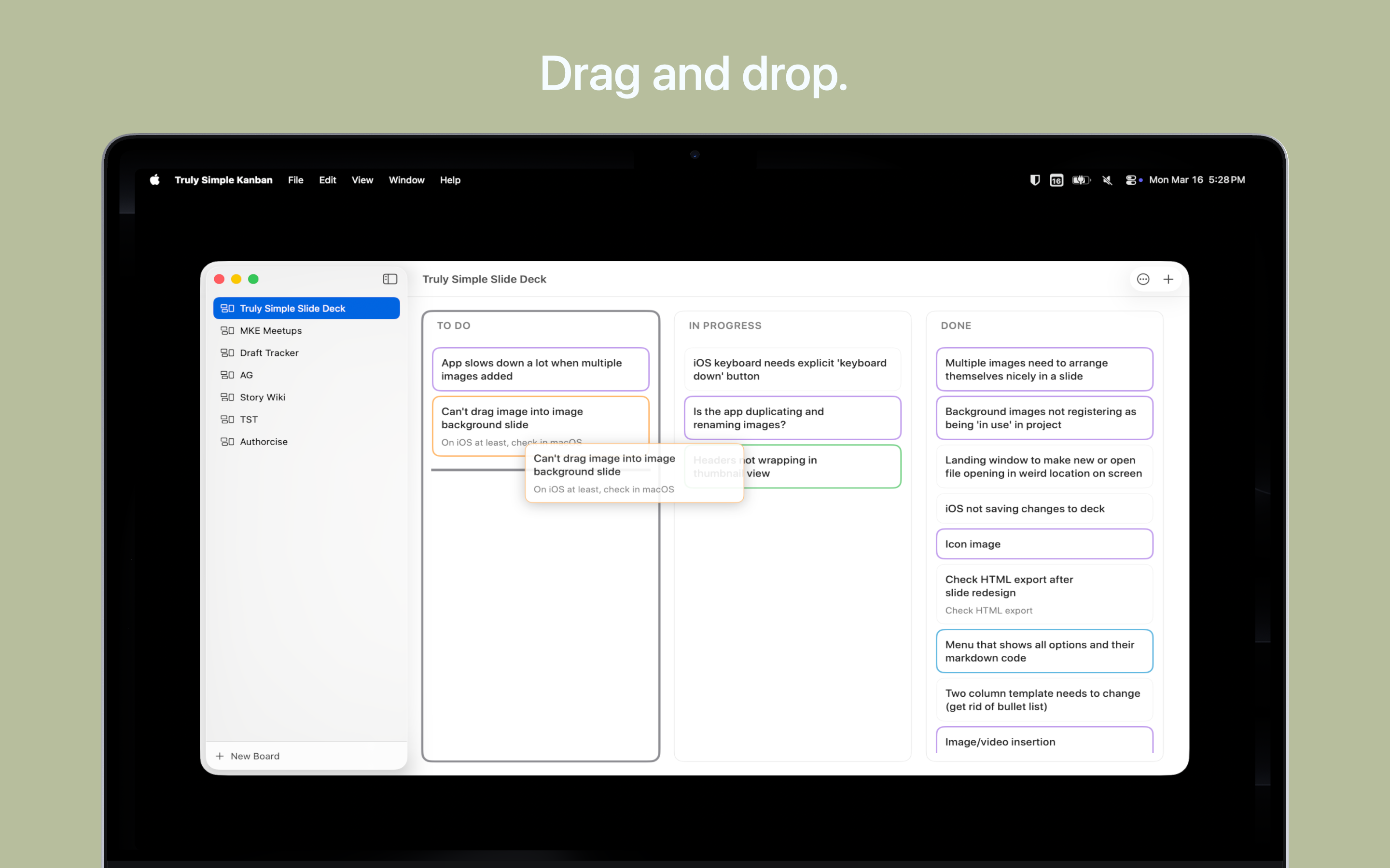Truly Simple Kanban Mac screenshot 3