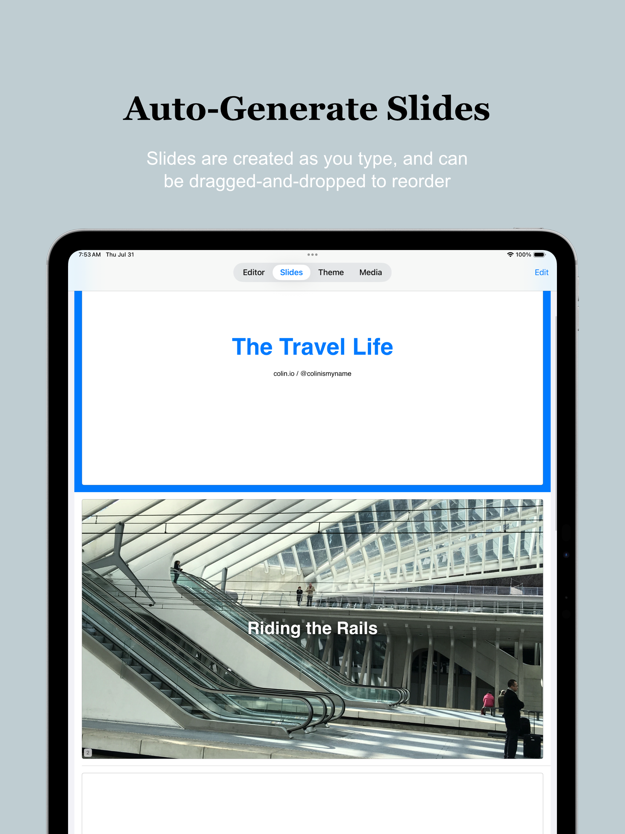 Trulys Simple Slide Deck iPad screenshot 2