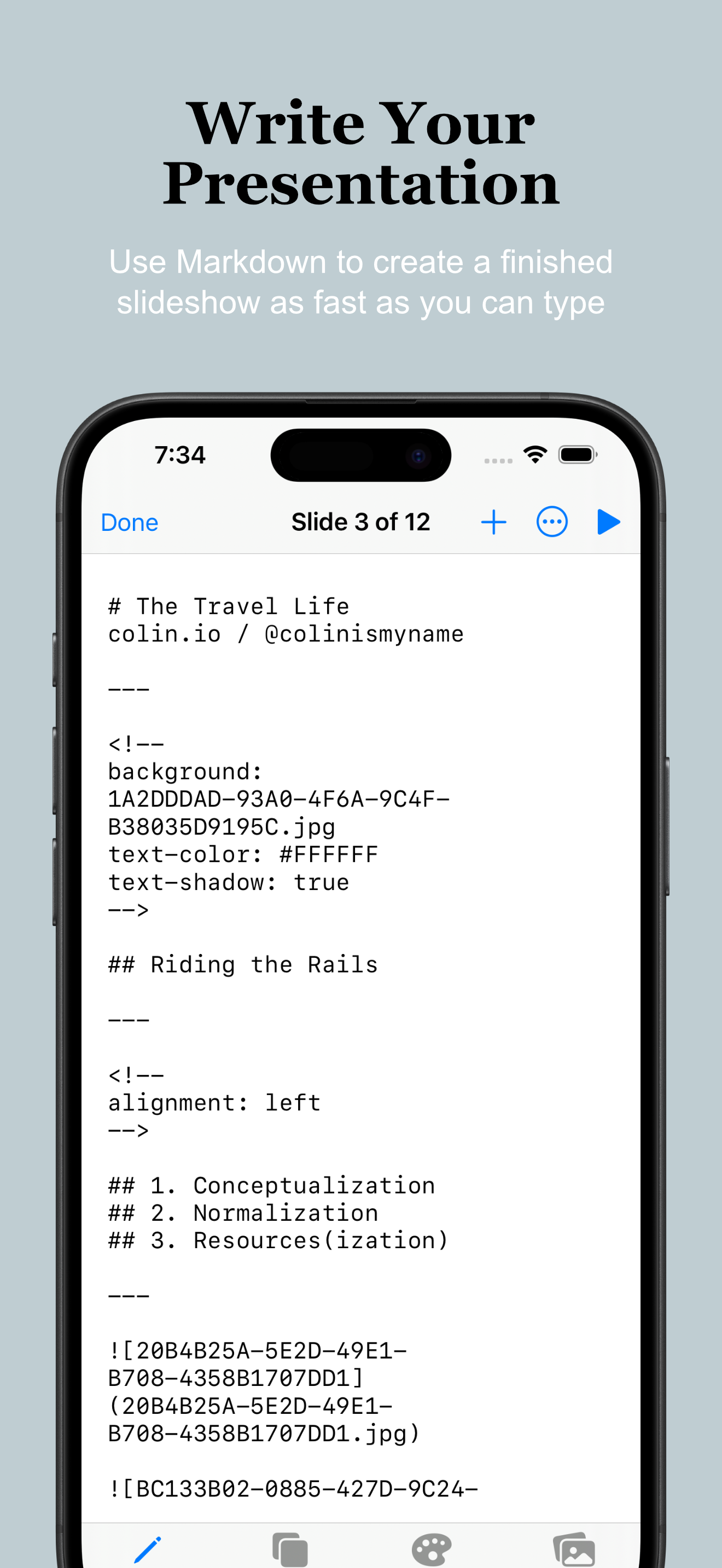 Trulys Simple Slide Deck iOS screenshot 1