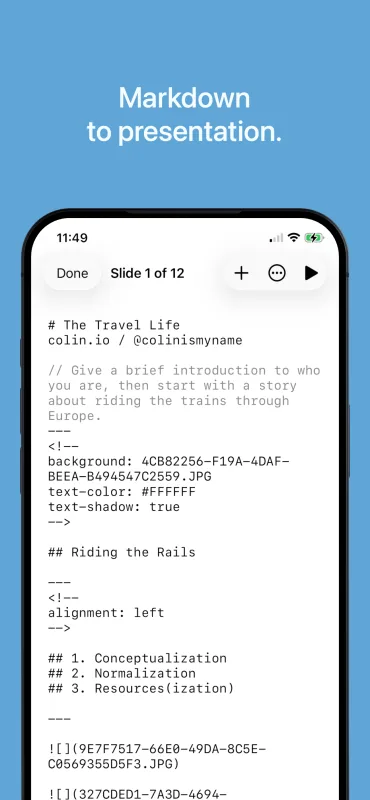 Truly Simple Slide Deck iOS screenshot 1