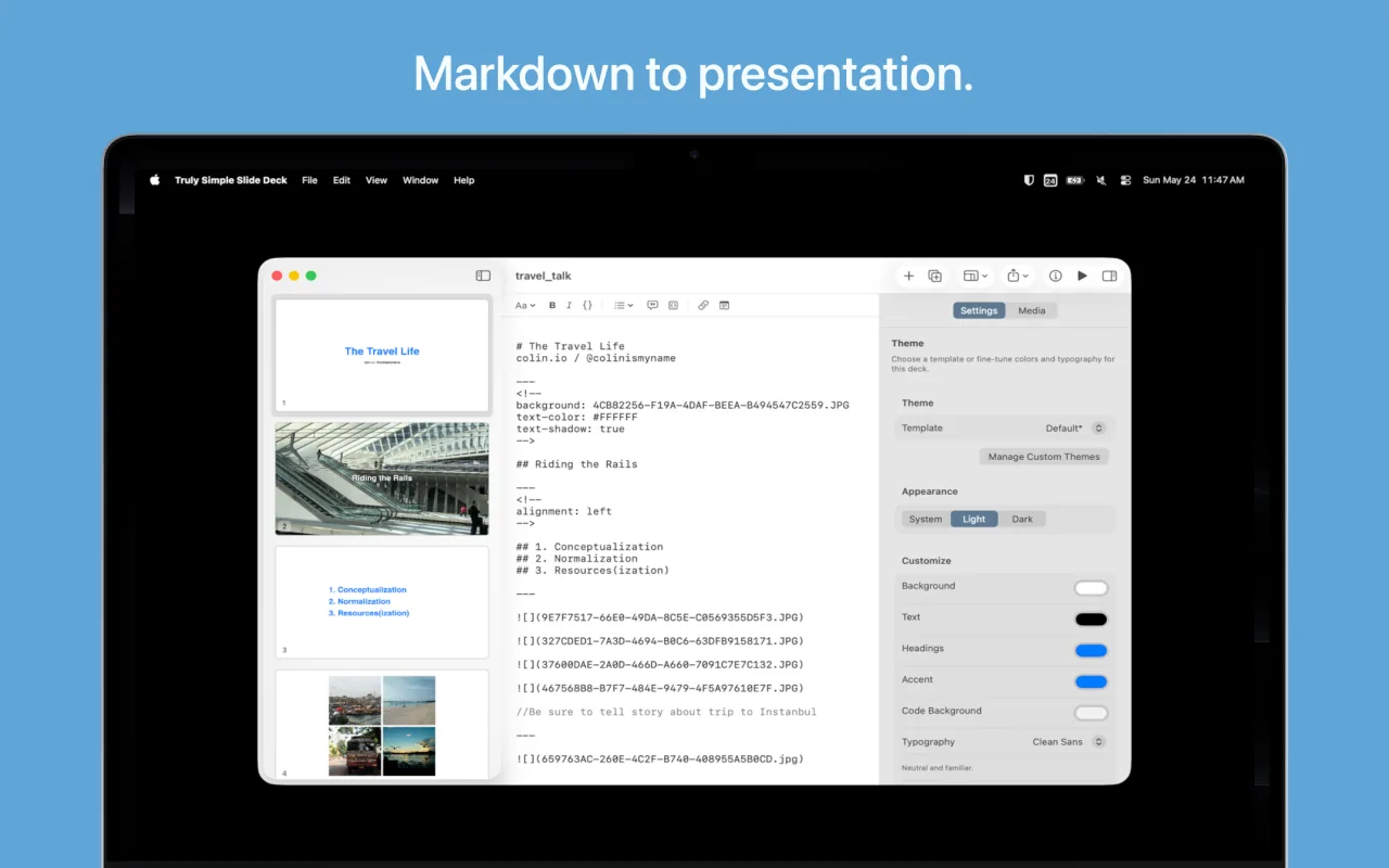 Truly Simple Slide Deck macOS screenshot 1