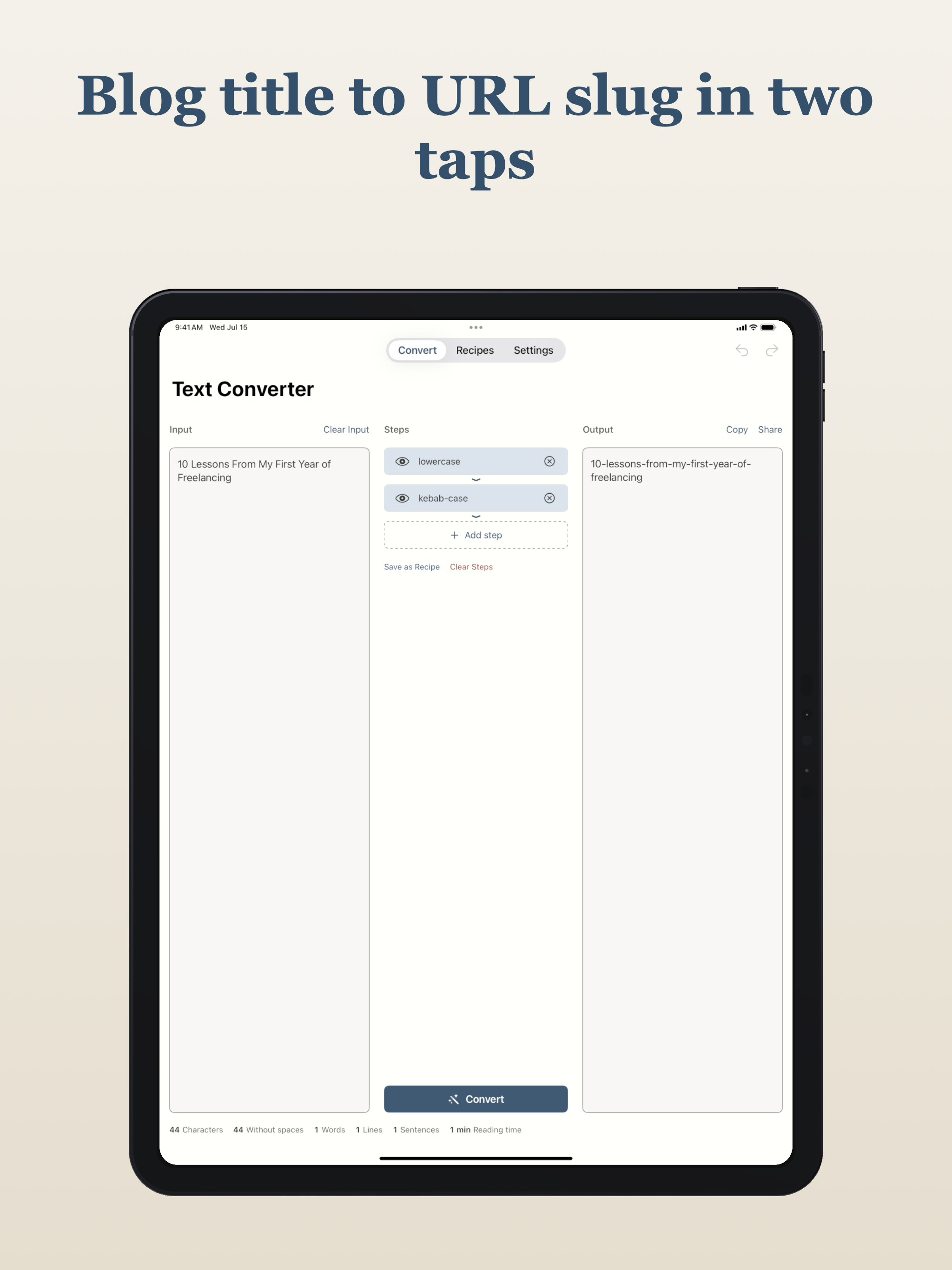 Truly Simple Text Converter iPad screenshot 3