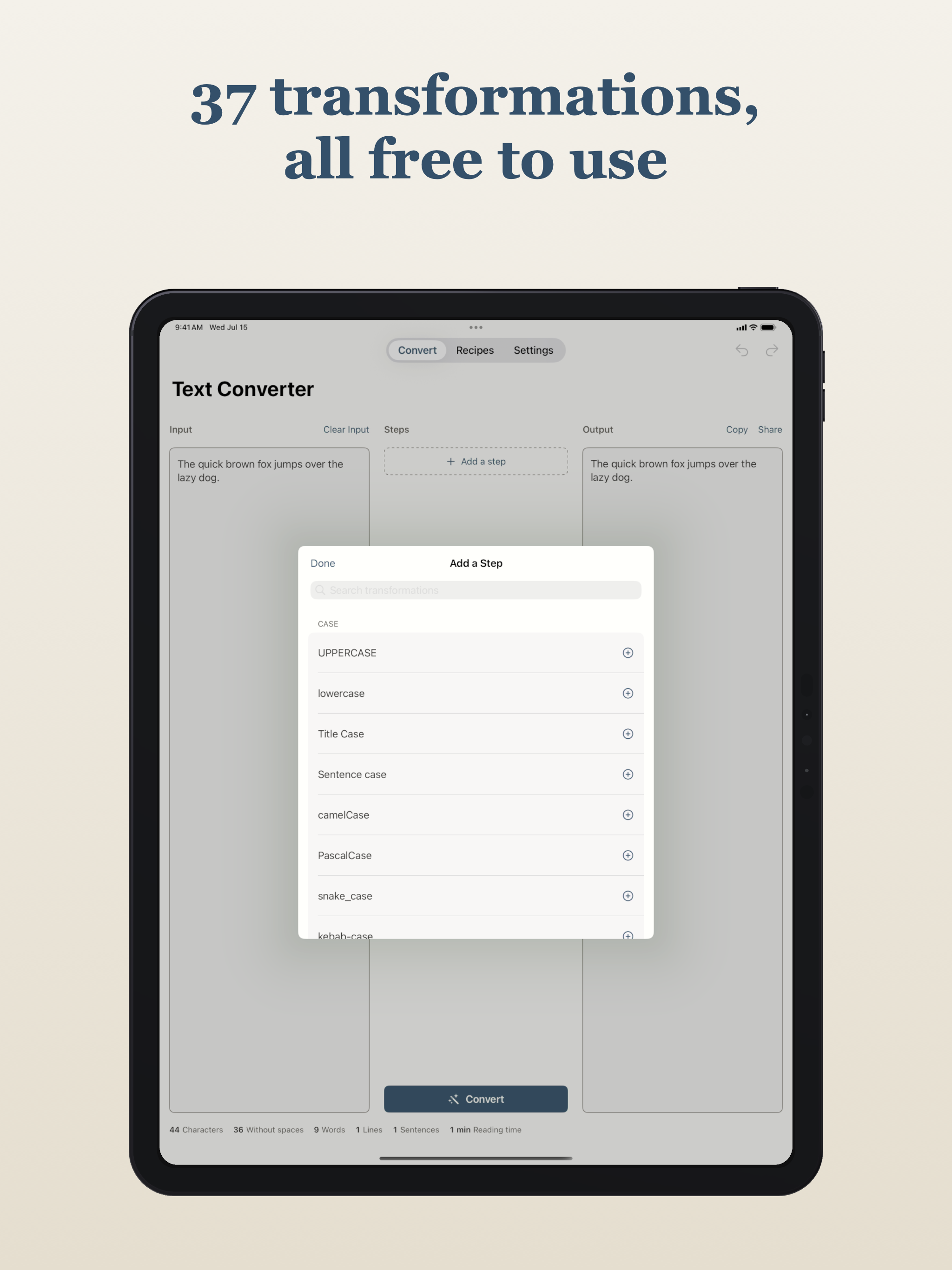 Truly Simple Text Converter iPad screenshot 5