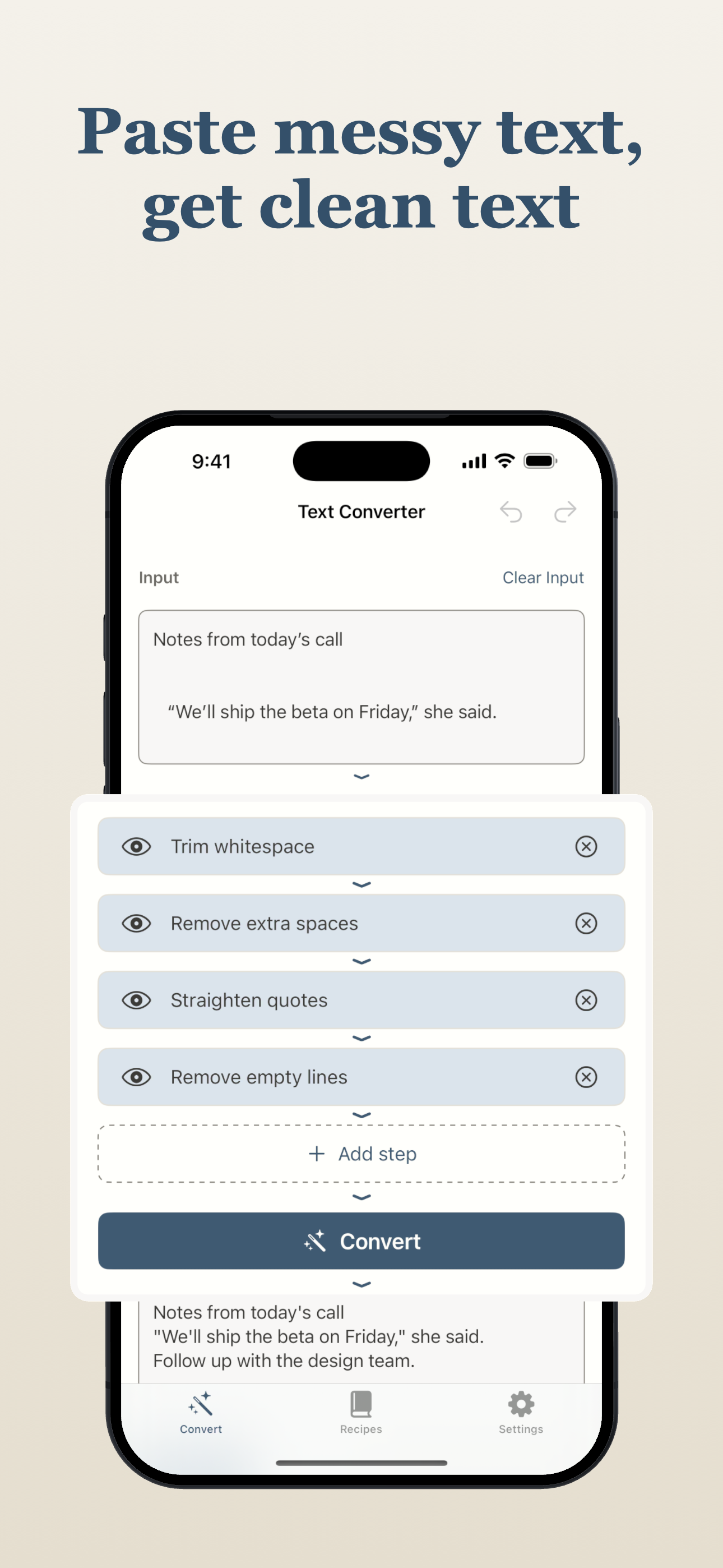 Truly Simple Text Converter iOS screenshot 2