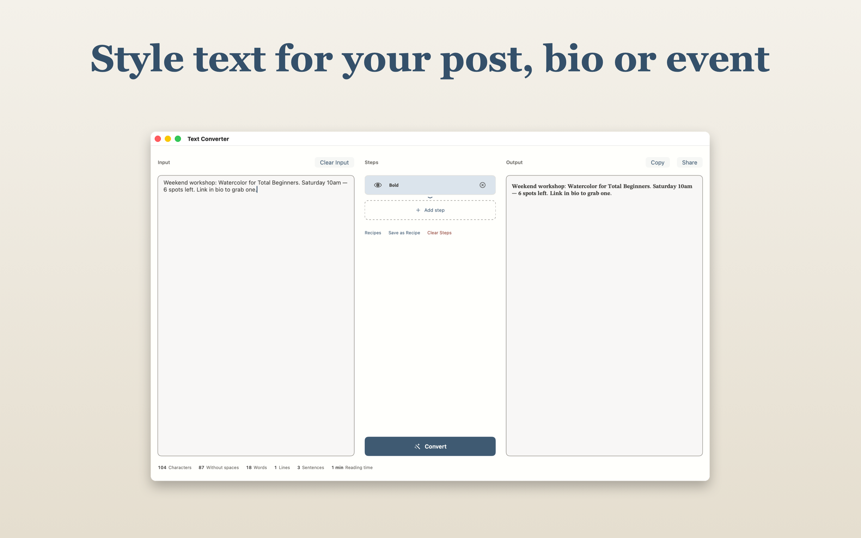 Truly Simple Text Converter macOS screenshot 1