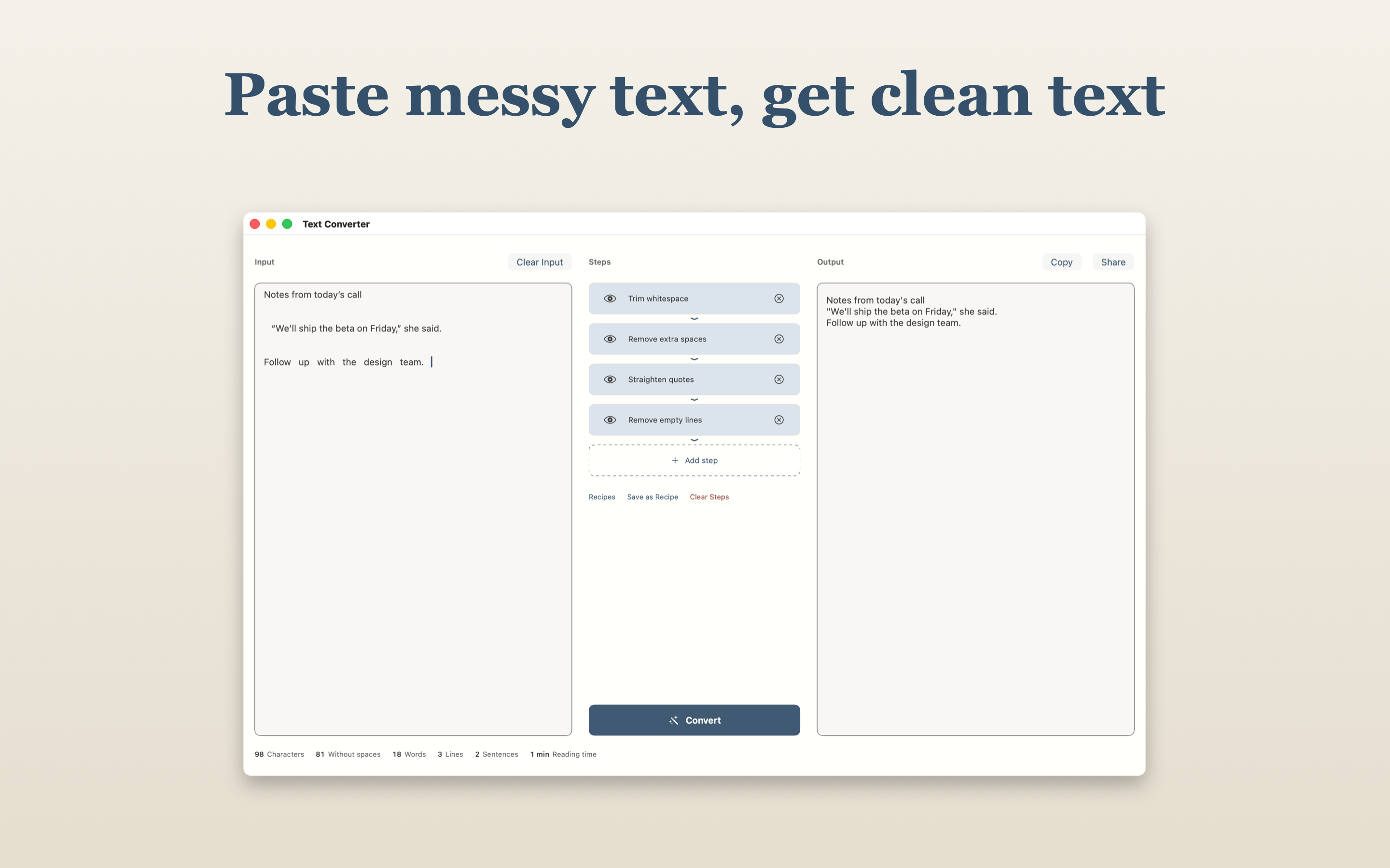 Truly Simple Text Converter macOS screenshot 2